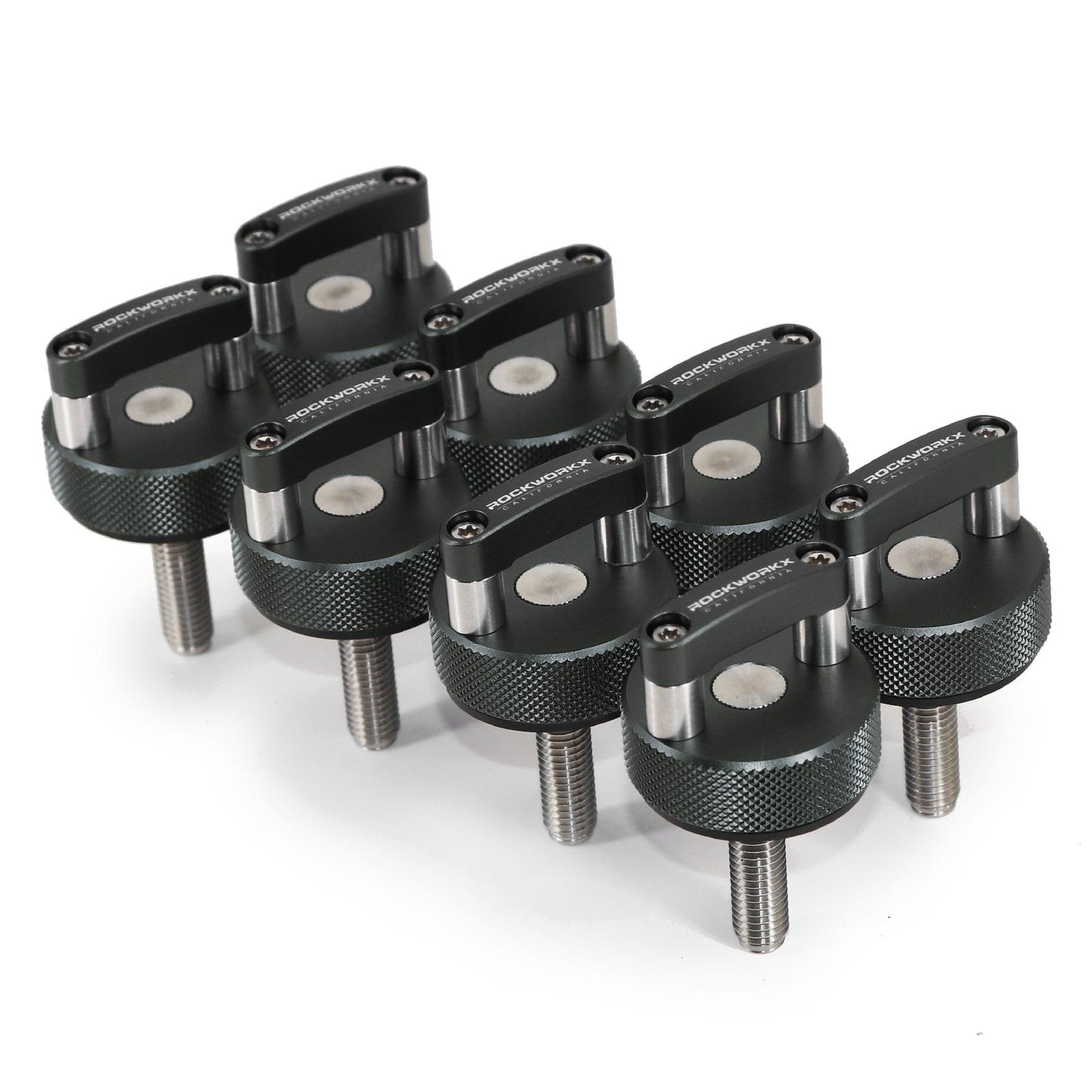 FORD BRONCO Hard Top Quick Removal Fastener Thumb Screw (Eight Piece Set) LIMITED EDITION GunMetal Grey