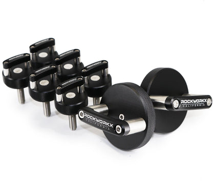 JEEP WRANGLER (JK & JKU) Hard Top Quick Removal Thumb Screws & Mounting Knob SET! (6 Thumb Screws and 2 Knobs)