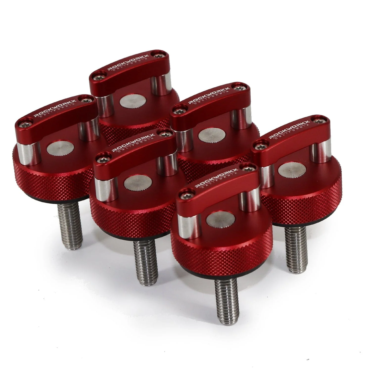 Jeep Wrangler Thumbnail screws in Red for JFTops Tonneau Cargo Covers by Rockworkx