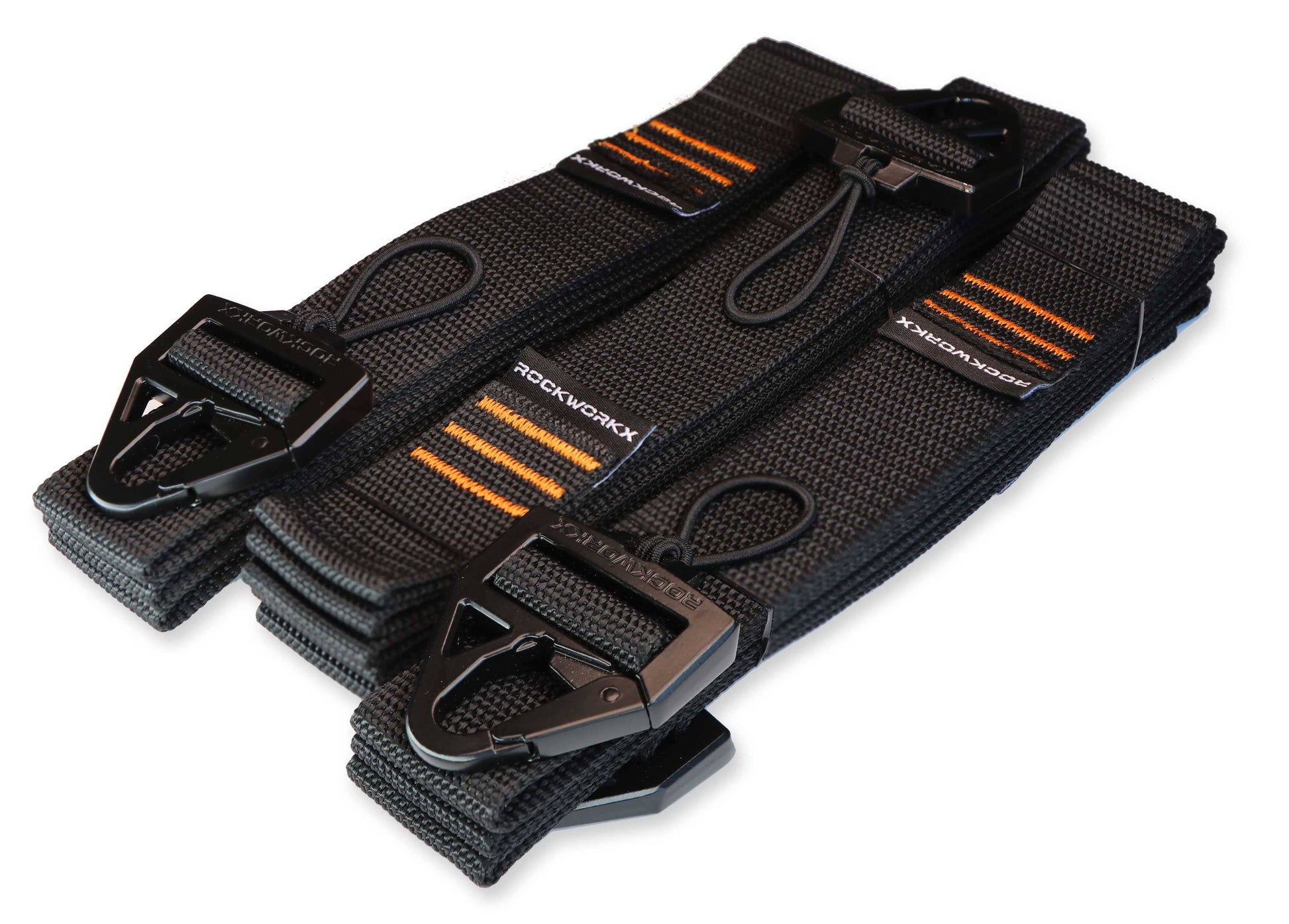 Rockworkx 1.5 in Tie down Straps Orange Set of 3
