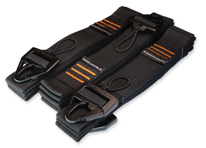 Rockworkx 1.5 in Tie down Straps Orange Set of 3