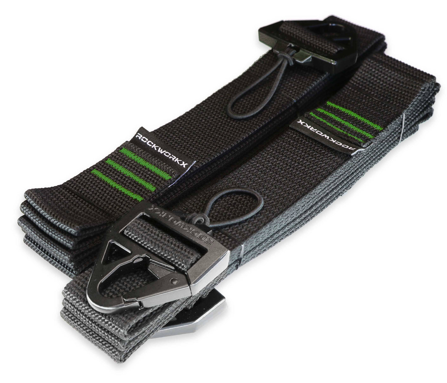Rockworkx 1.5 in Tie down Straps Green Set of 2