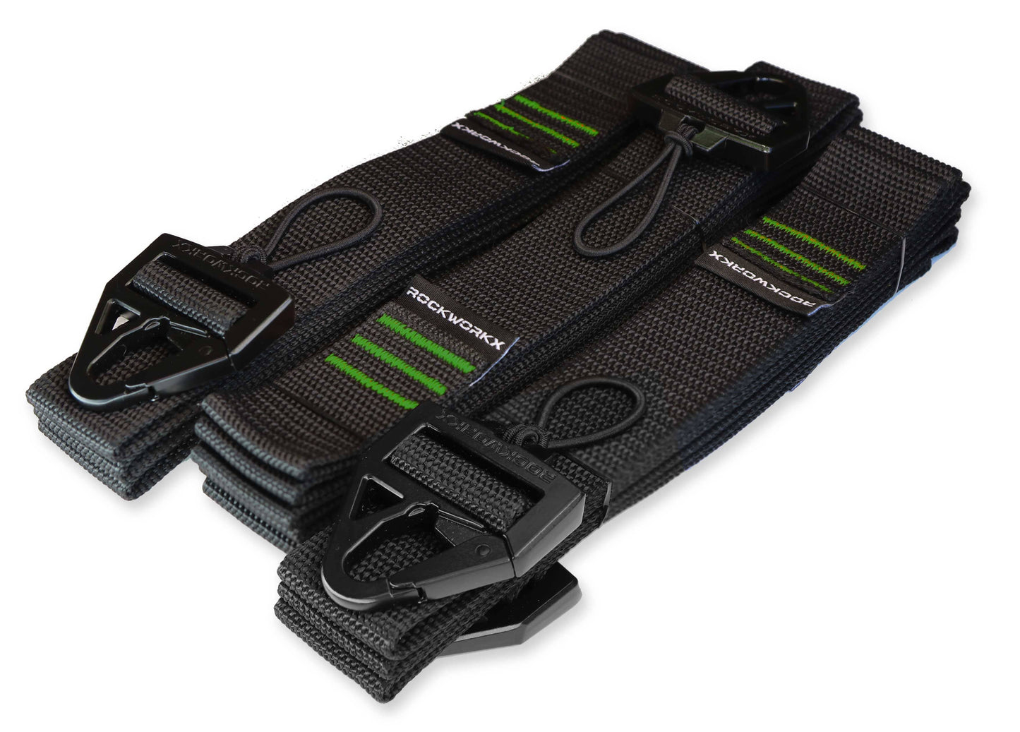 Rockworkx 1.5 in Tie down Straps Green Set of 3
