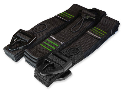 Rockworkx 1.5 in Tie down Straps Green Set of 3
