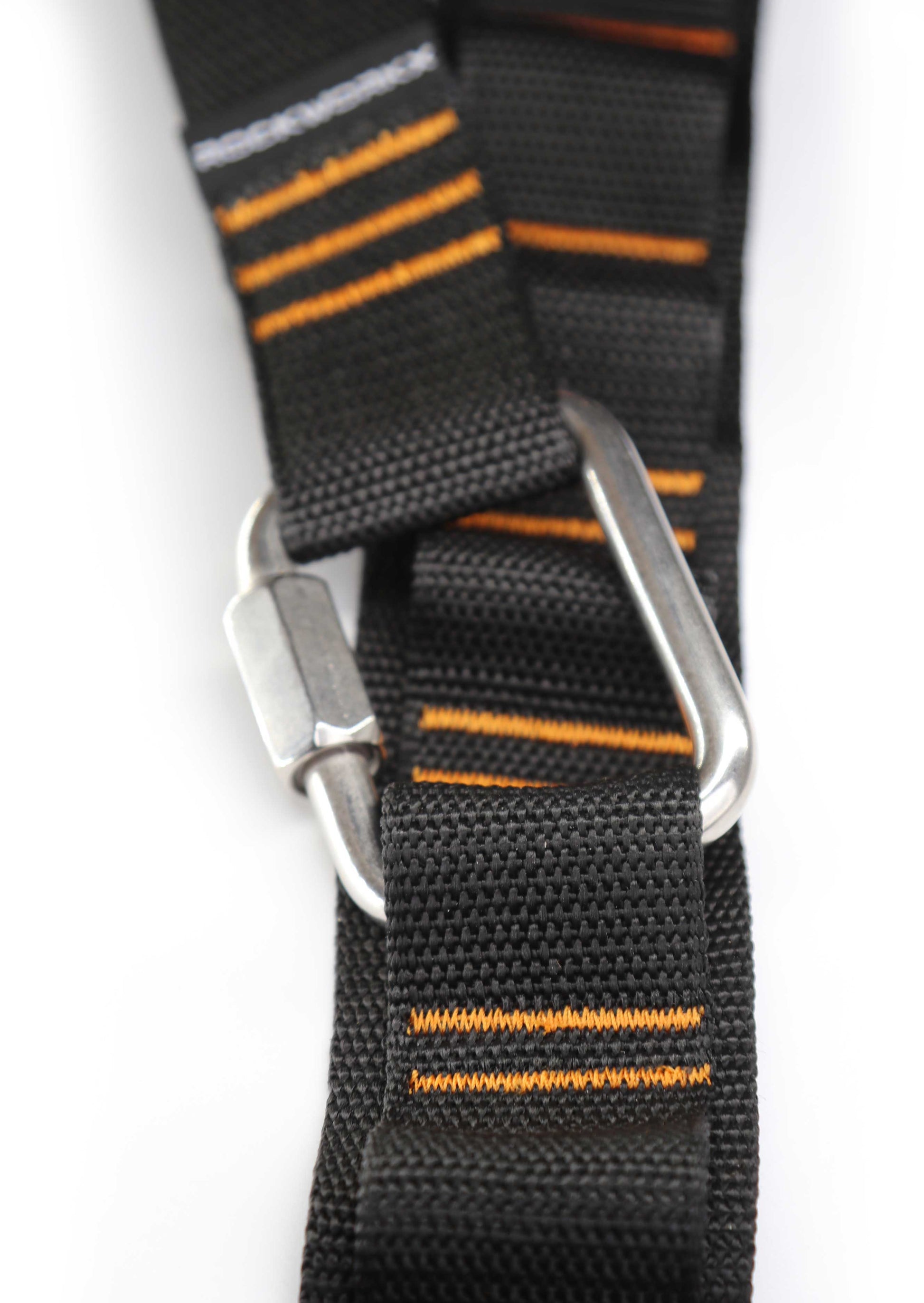 Rockworkx 2 in tie-down strap with 1.5 in molle connector Orange thread